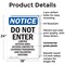 Signmission Do Not Enter Limited Access Area OSHA Notice Sign, Plastic, 18in W x 24in L, 2PK OS-2PACK-NS-P-1824-V-11193 - alternate 5